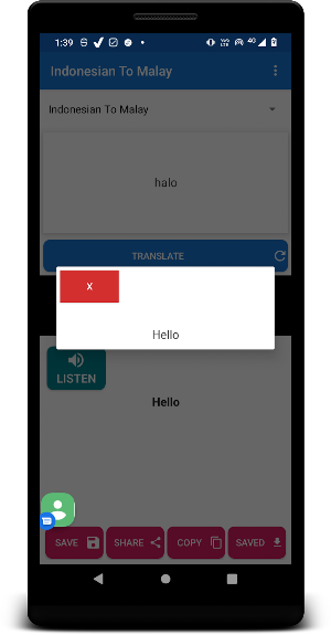 Indonesian To Malay Translator Screenshot 1