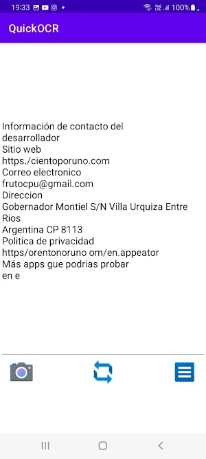 QuickOCR Screenshot 1
