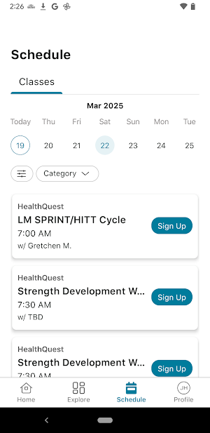 HealthQuest Fitness Screenshot 2