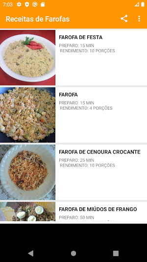 Receitas de Farofas Screenshot 1