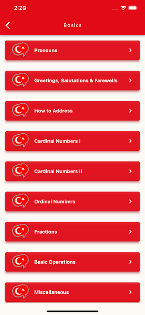 Learn Turkish Vocabulary Screenshot 2