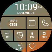 Blue Orange Tile Watch Face