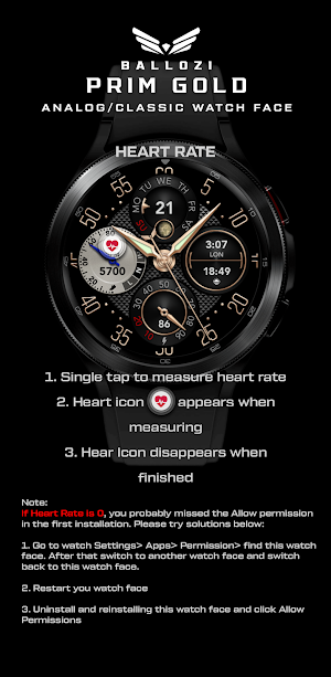 BALLOZI Prim Gold Watch Face Screenshot 3