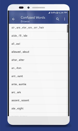 English Confused Words Screenshot 0