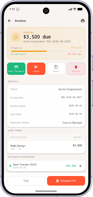 ClawBill: Invoices & Receipts Screenshot 3