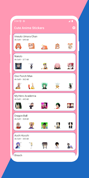 Cute Anime Stickers WA Screenshot 1