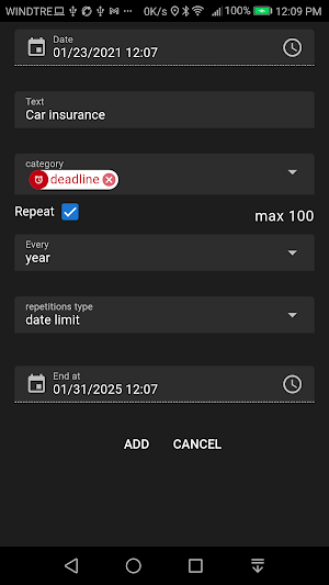 Remind me! Reminder management Screenshot 1
