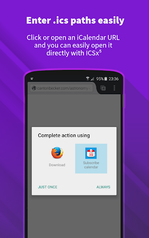 ICSx⁵ – sync Webcal & .ics calendars Screenshot 2