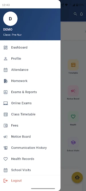 BL Memorial Parent App Screenshot 1