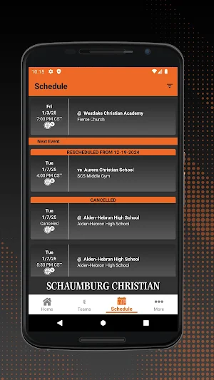 Schaumburg Christian Athletics Screenshot 1