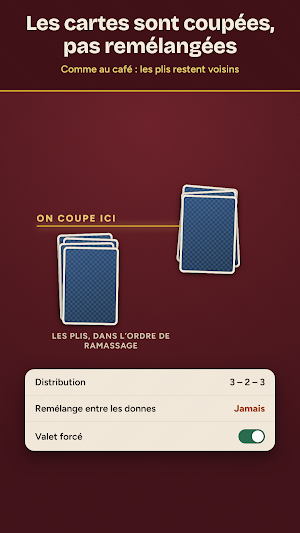 Belote Coinche solo hors ligne Screenshot 1