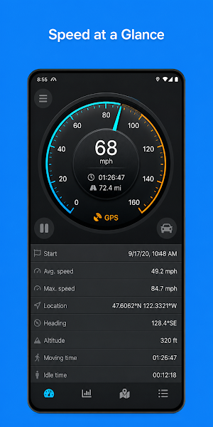 RoadGauge GPS Speedometer Screenshot 0