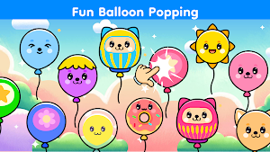 Kawaii Balloon Popping Games Screenshot 2