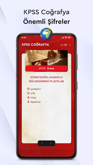 KPSS Coğrafya Önemli Şifreler Screenshot 0