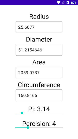 Circle Calculator Screenshot 1
