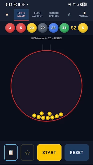 Physik-Lotto: 6aus49 Screenshot 2