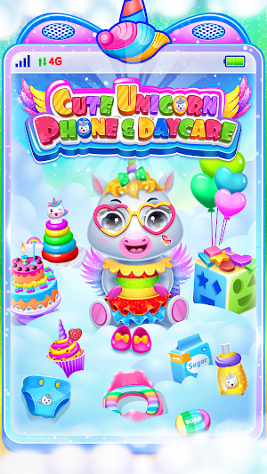 Unicorn Daycare Cute Toy Phone Screenshot 0