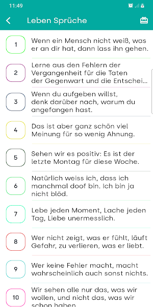 Schöne Sprüche über das Leben Screenshot 3