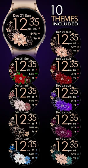 Golden Floral Watch Screenshot 3