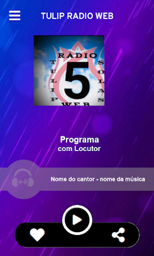 TULIP Rádio Web Screenshot 1
