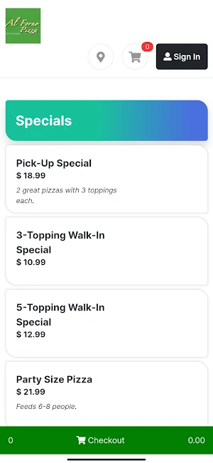 Alforno Pizza Screenshot 1