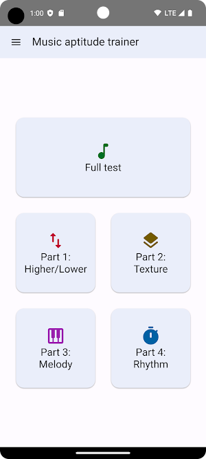 Music Aptitude Test Practice 2 Screenshot 0