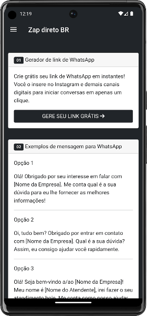 ZapDiretoBR - Sem salvar, Link Screenshot 1