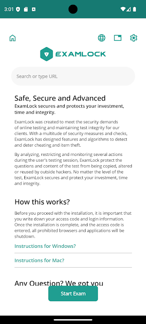 ExamLock Screenshot 1