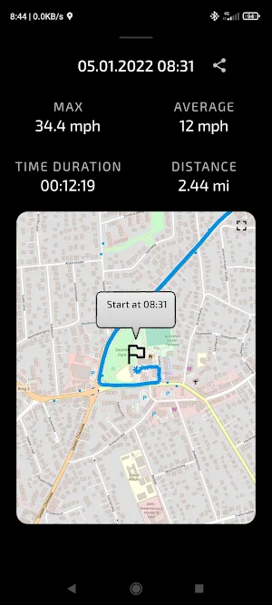 Recording routes Speedometer Screenshot 3