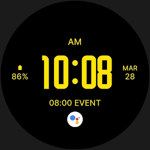 Yellow Elegant Watch Face Screenshot 3