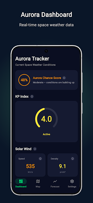 Aurora Tracker - Polar Lights Screenshot 0