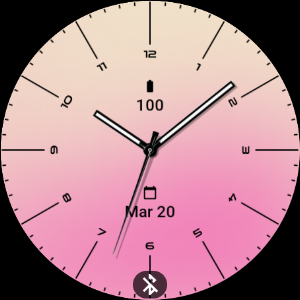 Analog Blush Pink Watch Face Screenshot 3