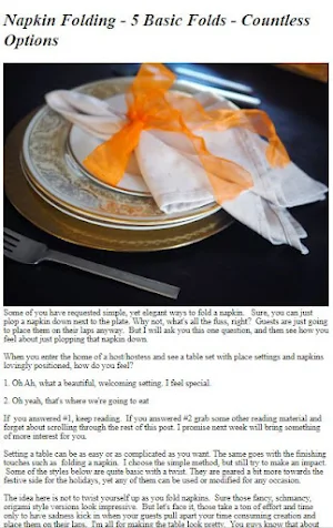 Fold Napkins Tutorial Screenshot 0
