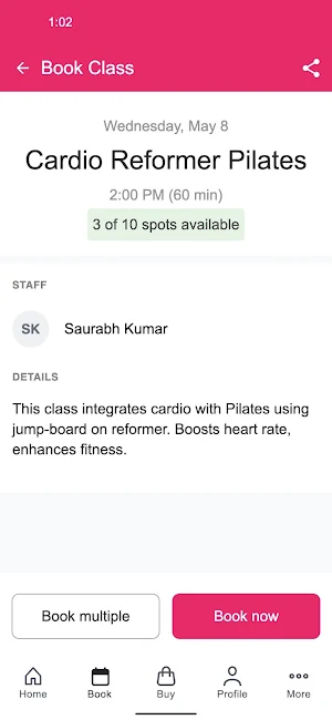 OneUp Pilates Screenshot 2