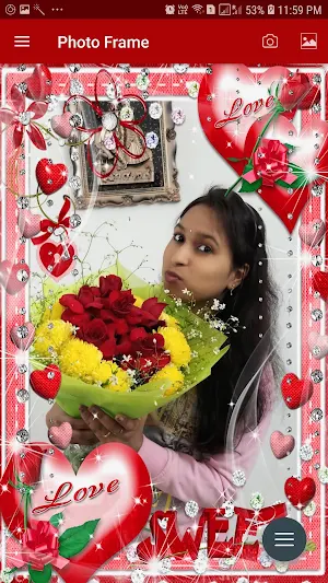 Romantic Photo Frame Screenshot 0