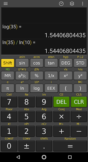 Scientific Calculator Screenshot 2