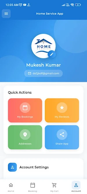 Home Service App Screenshot 1