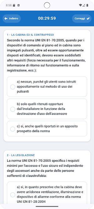 Quiz Patentino Ascensorista Screenshot 2