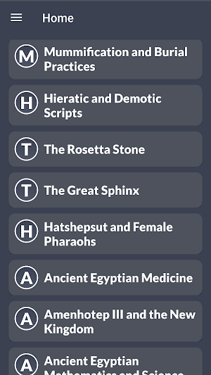Egypt History MCQ Quiz Screenshot 0