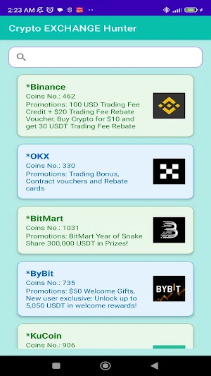 Crypto EXCHANGE Hunter Screenshot 0