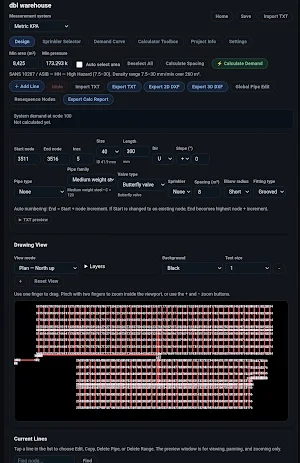 FireSprinkPro Design Studio Screenshot 1