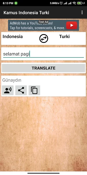Indonesian Turkish Dictionary screenshot 2