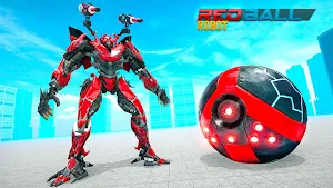 Red Ball Robot Car Transform: Flying Car Games Screenshot 2
