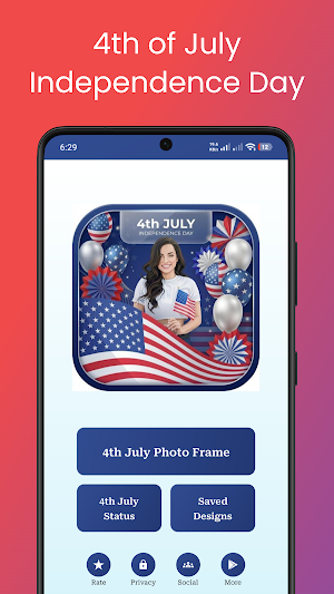 4th July USA Day Photo Frame Screenshot 0