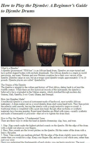 African Drumming Tutorial Screenshot 0