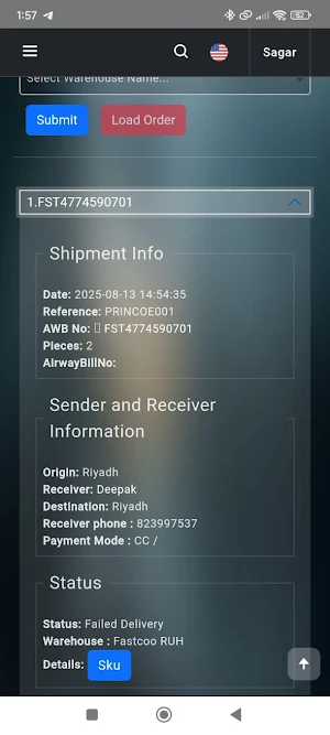 Fastcoo Client Application Screenshot 1