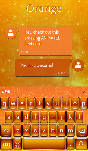 Orange Animated Keyboard Screenshot 2