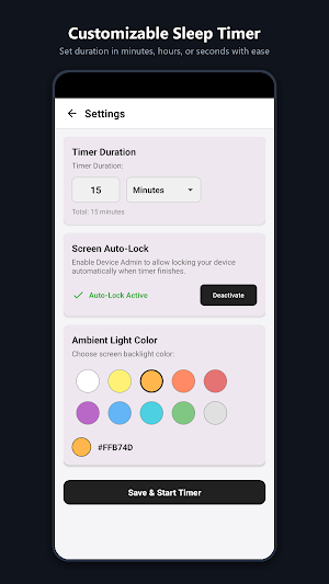 Ambient Light Sleep Timer Screenshot 1