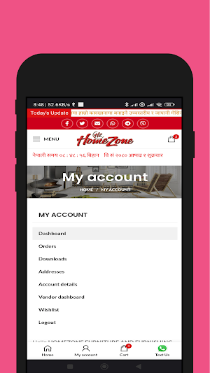 HomeZone Furniture&Furnishing Screenshot 1