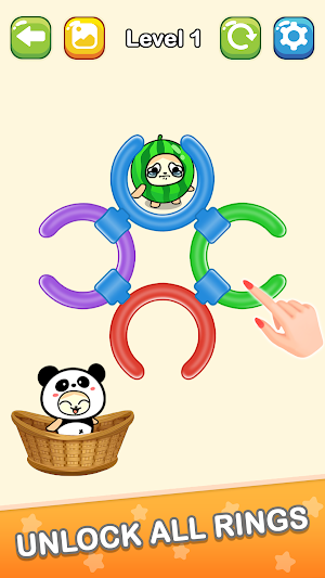 Rotate Ring: Rescue Fruit Cat Screenshot 0